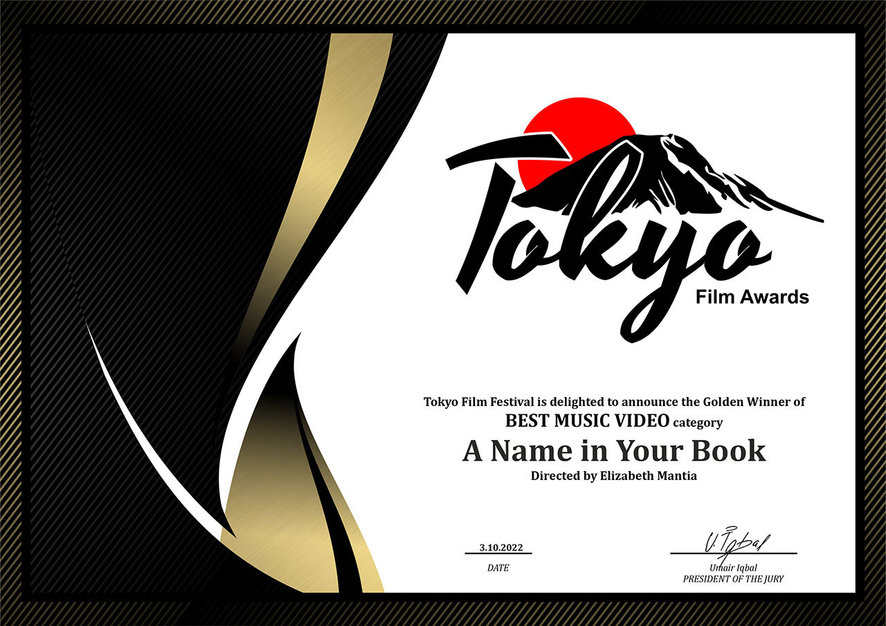 Tokyo Golden Winners Best Music Video Elizabeth Mantia